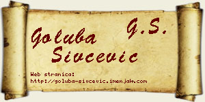 Goluba Sivčević vizit kartica
